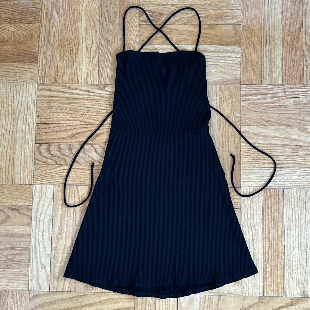 Reformation black mini dress size small